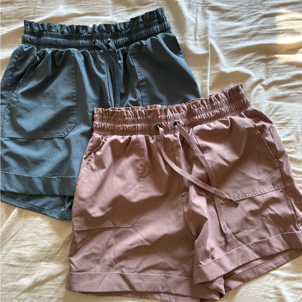 Danskin Women's Cargo Shorts - Blue and Pink